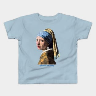 Girl with a Pearl Earring Grunged Kids T-Shirt